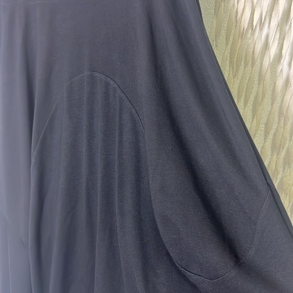 Ronen Chen Black Lagenlook Midi Skirt size 2/M - Picture 3 of 13